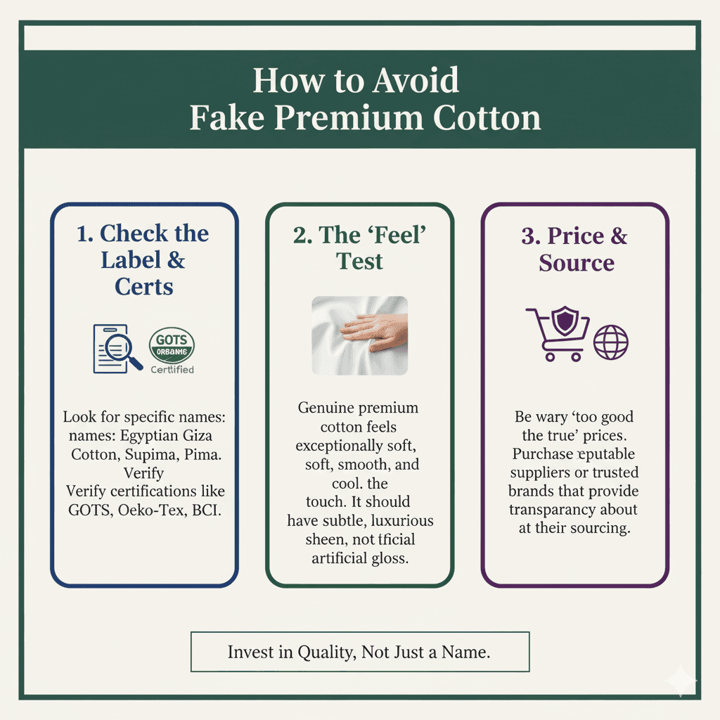 偽物の高級コットンを避ける方法 偽物の高級コットンを避ける方法