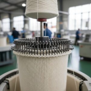 Un tissu tricoté est comme une armure en cotte de mailles flexible, où un seul fil est formé en une série de boucles imbriquées. Un tissu tricoté est comme une armure en cotte de mailles flexible, où un seul fil est formé en une série de boucles imbriquées.