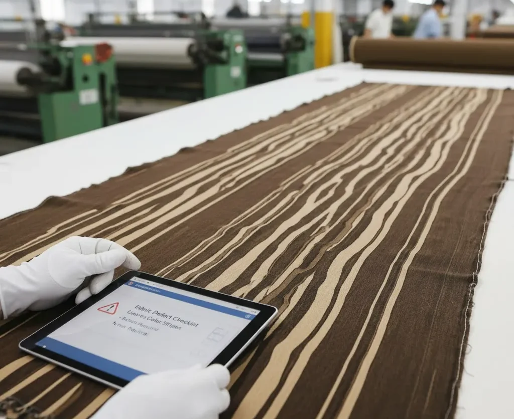 Brown Denim Defect - Uneven Distribution Of Color Stripes Brown Denim Defect - Uneven Distribution Of Color Stripes