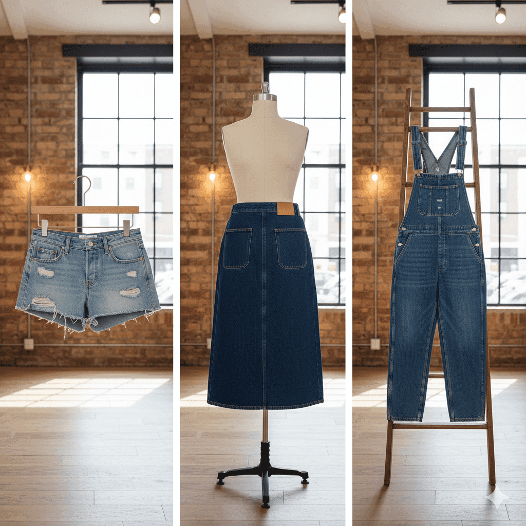 Denim Shorts, Denim Skirts, And Denim Overalls Denim Shorts, Denim Skirts, And Denim Overalls