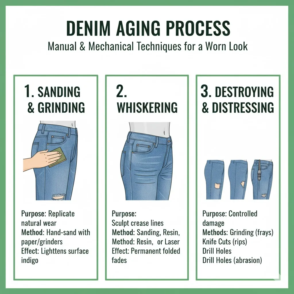 Denim Distressing Process Denim Distressing Process