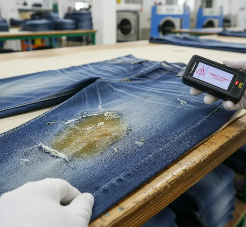 Generates A Picture Of Denim With Yellow Chemicals. Generates A Picture Of Denim With Yellow Chemicals.