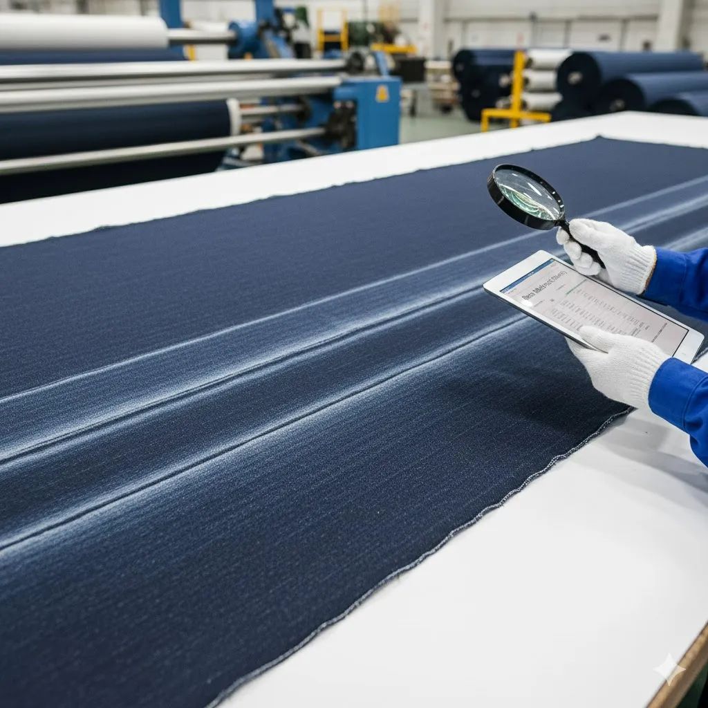 Noticeable Horizontal Bands Or Streaks Running Across The Fabric Width Where The Color Or Texture Differs Slightly. Noticeable Horizontal Bands Or Streaks Running Across The Fabric Width Where The Color Or Texture Differs Slightly.