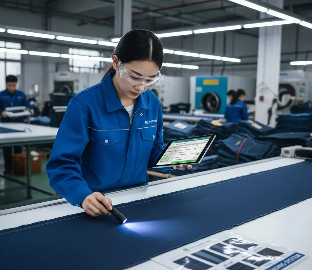 Quality Inspectors Use A Standardized Method (E.g., A Defect Manual, A Record Form, Or A Tablet With Aqls) To Assess The Quality And Defects Of Denim. Quality Inspectors Use A Standardized Method (E.g., A Defect Manual, A Record Form, Or A Tablet With Aqls) To Assess The Quality And Defects Of Denim.