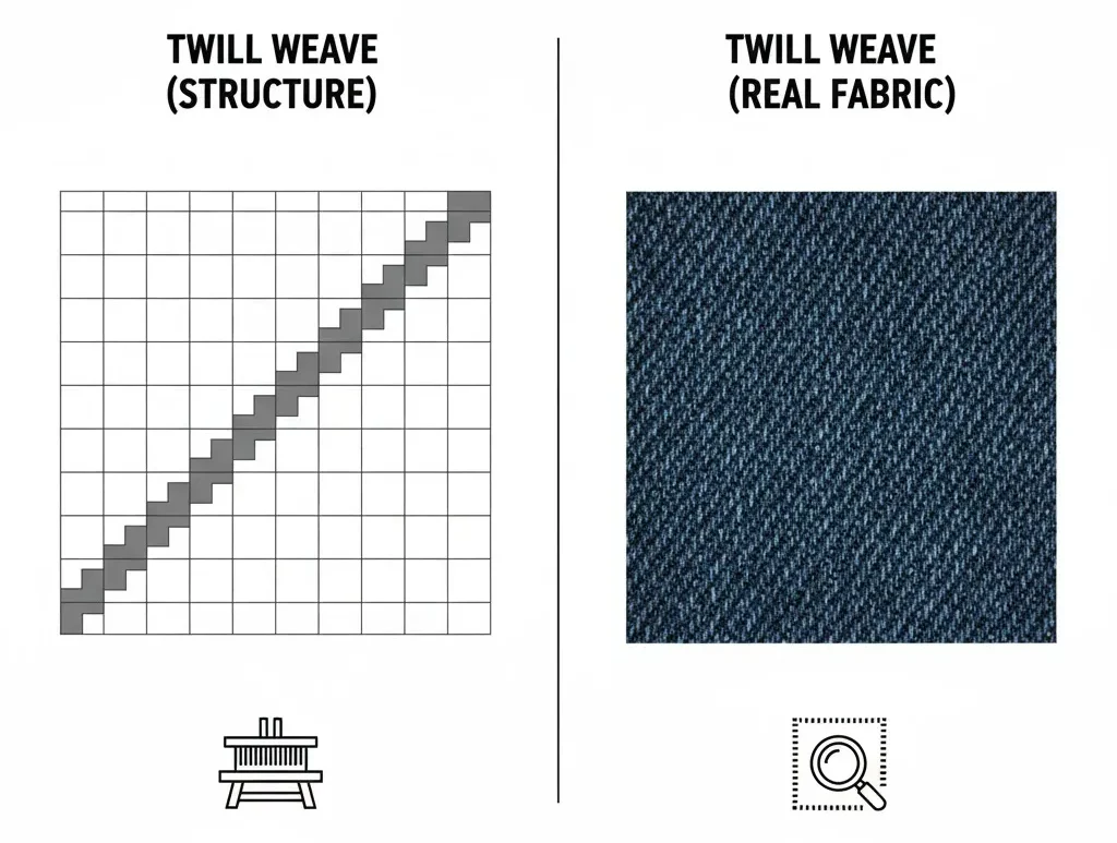 Twill Construction və True Twill Denim Twill Construction və True Twill Denim