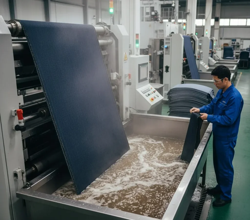 Workers Are Desizing Denim Workers Are Desizing Denim