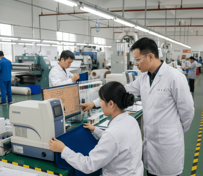 Workers In Our Factory Are Testing Dyeing Data