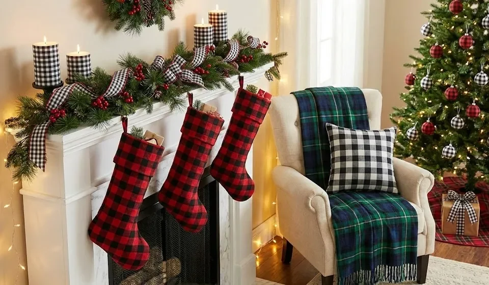 Checkered Pattern Holiday Decor Checkered Pattern Holiday Decor
