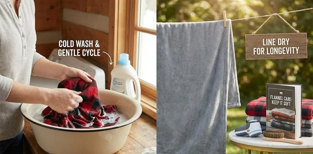 フランネルのお手入れ フランネルのお手入れ