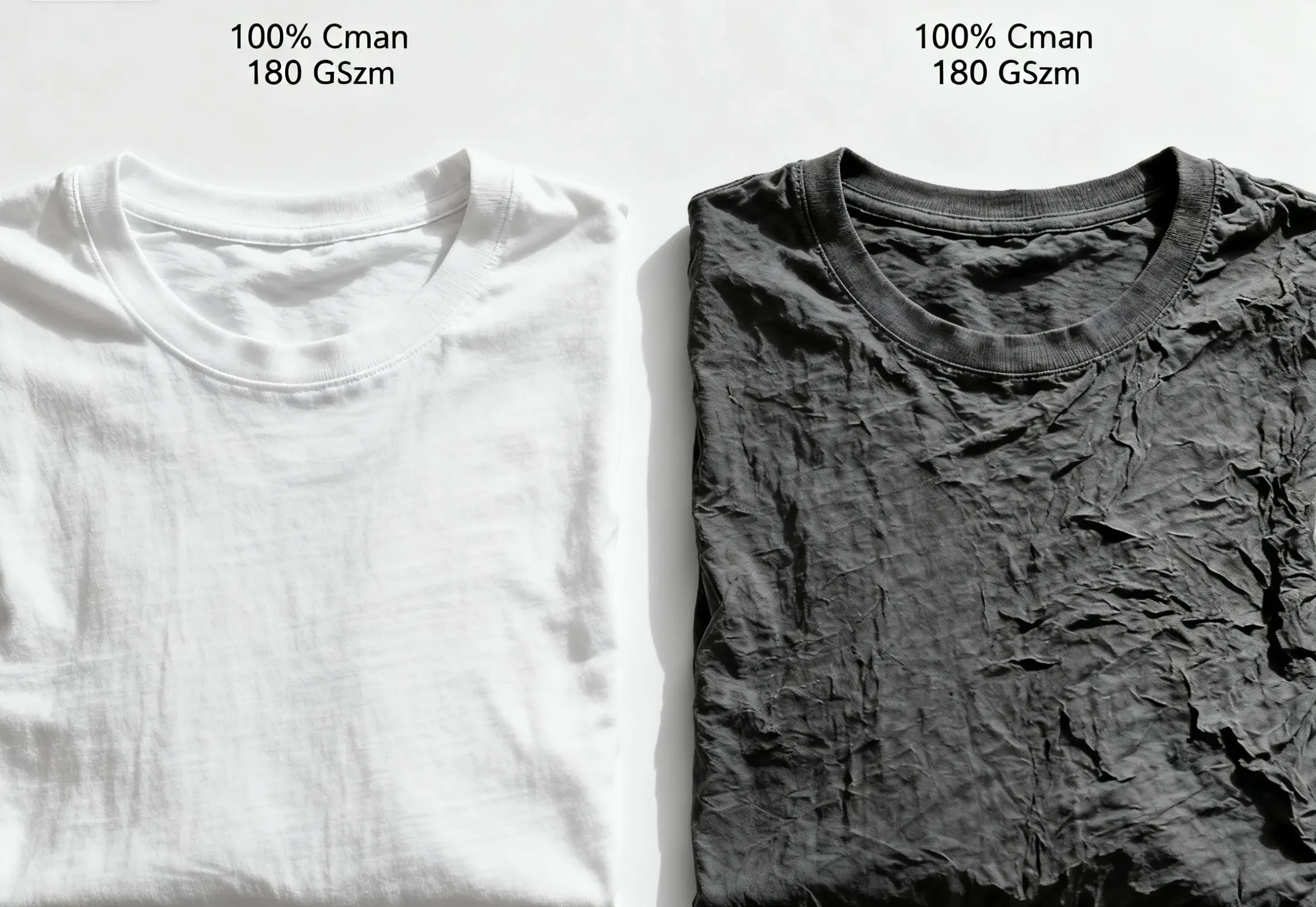 私は T シャツのサンプルを 2 つ持っています。どちらも 100% コットン、180 Gsm ですが、片方は信じられないほど柔らかく滑らかですが、もう片方はざらざらして硬い感じがします。. 私は T シャツのサンプルを 2 つ持っています。どちらも 100% コットン、180 Gsm ですが、片方は信じられないほど柔らかく滑らかですが、もう片方はざらざらして硬い感じがします。.