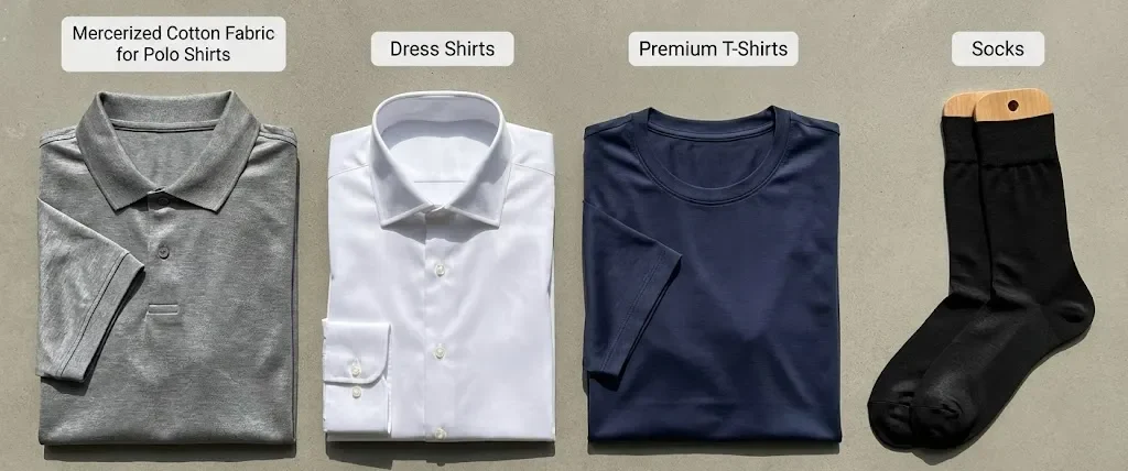 シルケットコットンの主な用途 シルケットコットンの主な用途