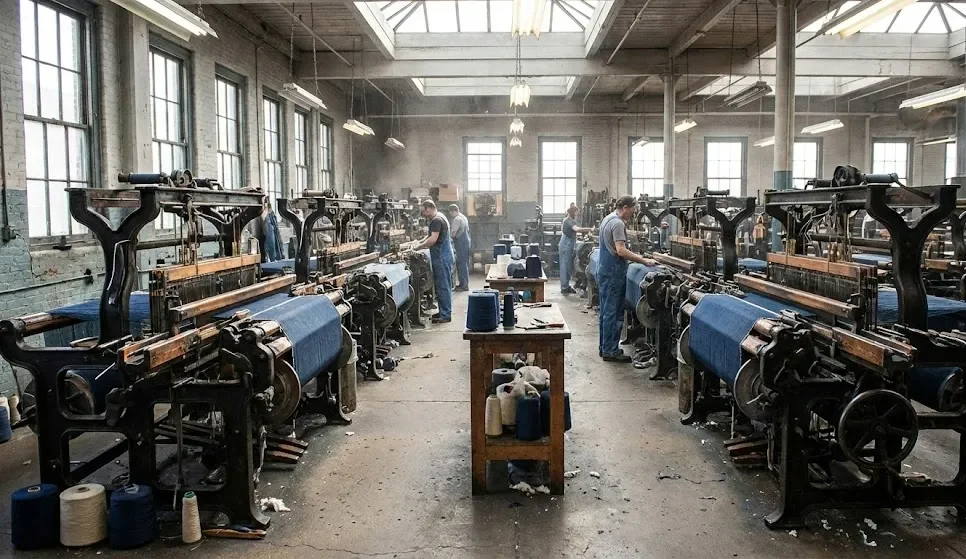 当社のデニム工場には、機械エリアに旧式のシャトル織機が 10 台から 15 台あります。. 当社のデニム工場には、機械エリアに旧式のシャトル織機が 10 台から 15 台あります。.