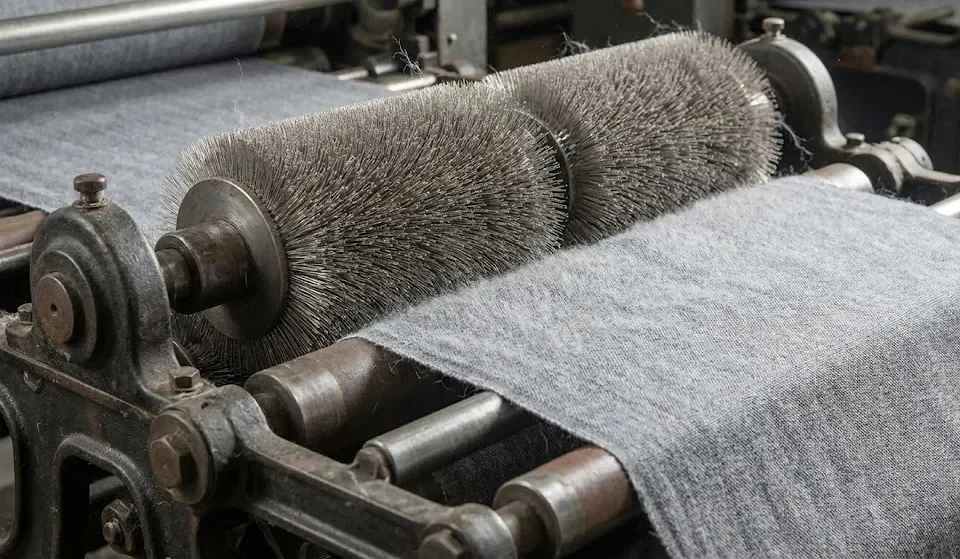 Images Of The Brushing Process For Flannel Fabric. Images Of The Brushing Process For Flannel Fabric.
