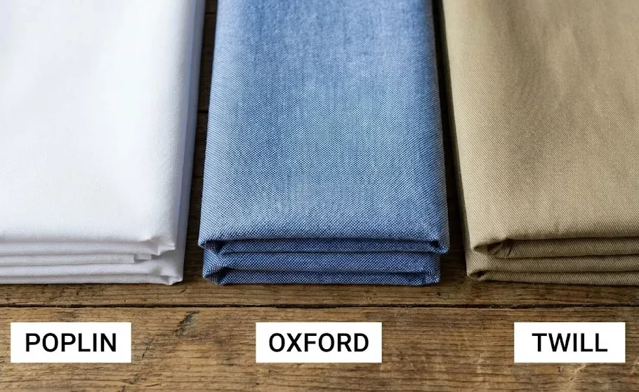 Poplin Vs Oxford Vs Twill Poplin Vs Oxford Vs Twill