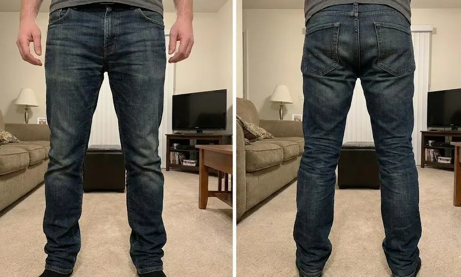 Stretchy Denim Fabric Sags. Stretchy Denim Fabric Sags.