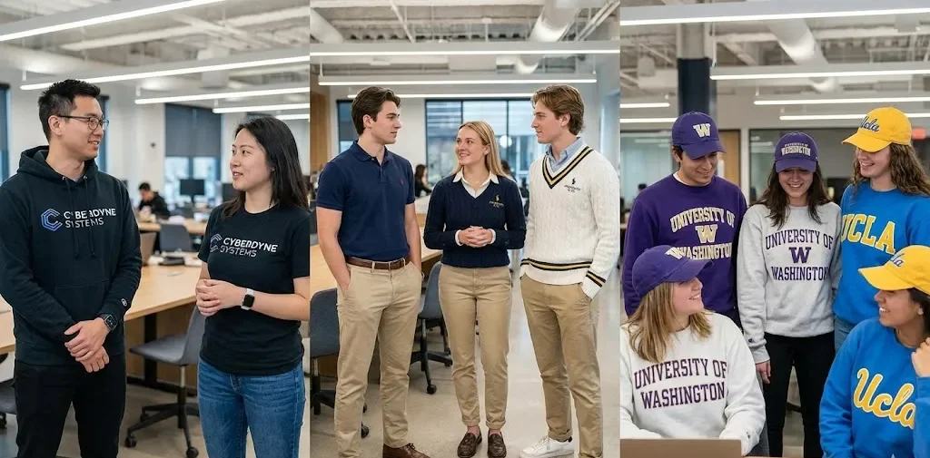 Tech Industry Uniforms, Casual Retail Brands (E.g., Ralph Lauren Style), University Merch. Tech Industry Uniforms, Casual Retail Brands (E.g., Ralph Lauren Style), University Merch.