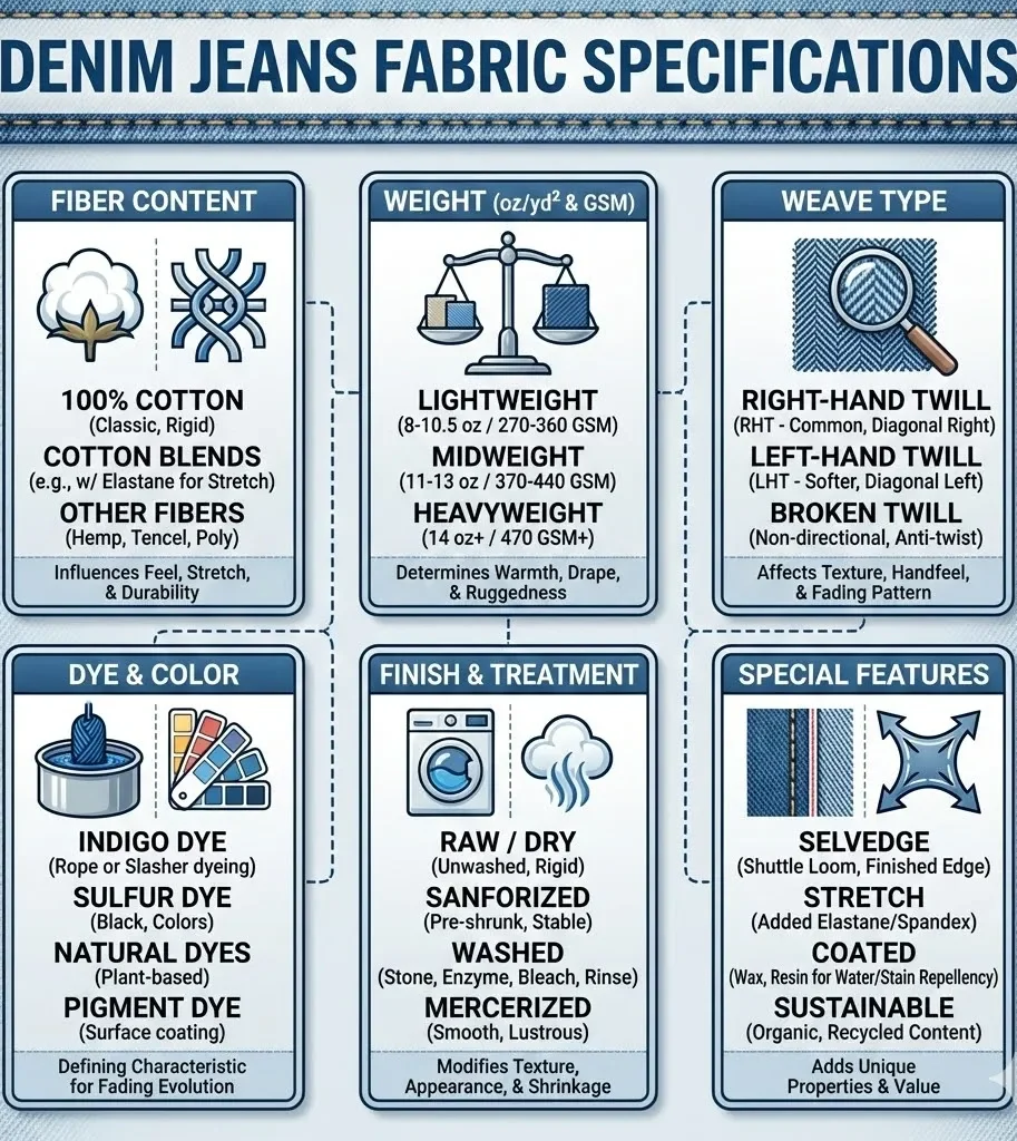 Denim Jeans Fabric Specifications