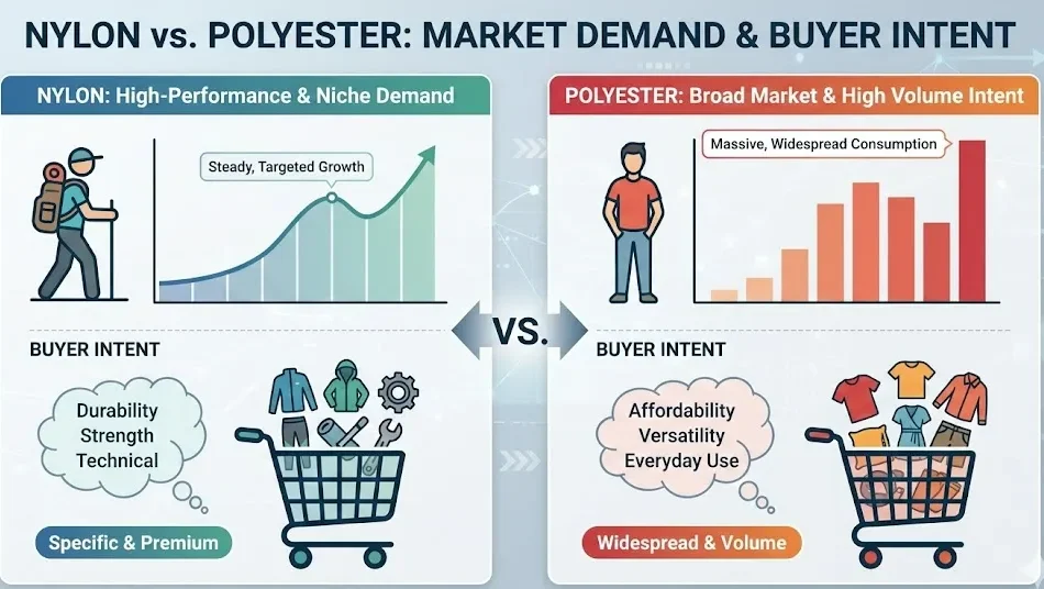 Neylon və Polyester - Bazar Tələbi - Alıcı Niyyəti. Neylon və Polyester - Bazar Tələbi - Alıcı Niyyəti.