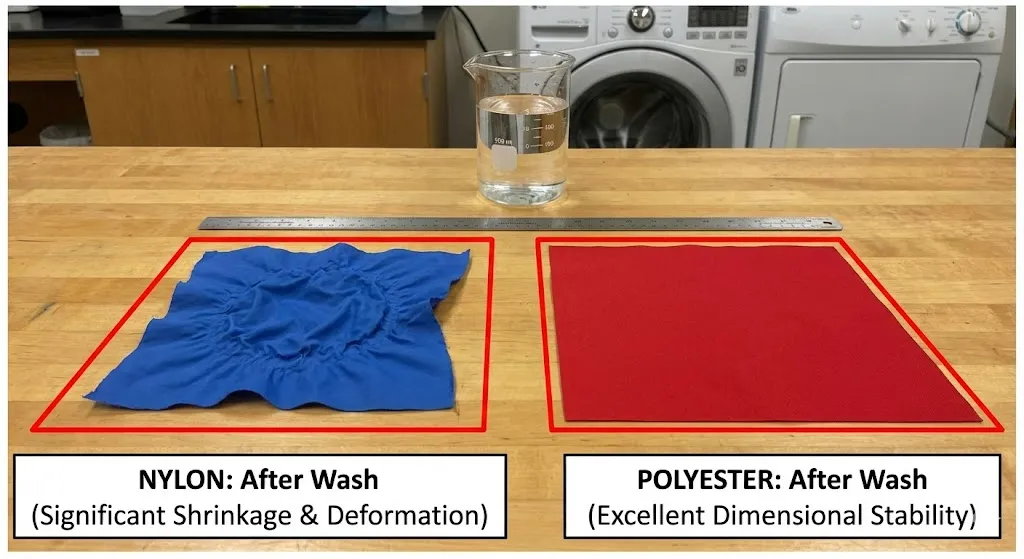 Neylon və Polyester - Büzülmə və Ölçü Sabitliyi Neylon və Polyester - Büzülmə və Ölçü Sabitliyi