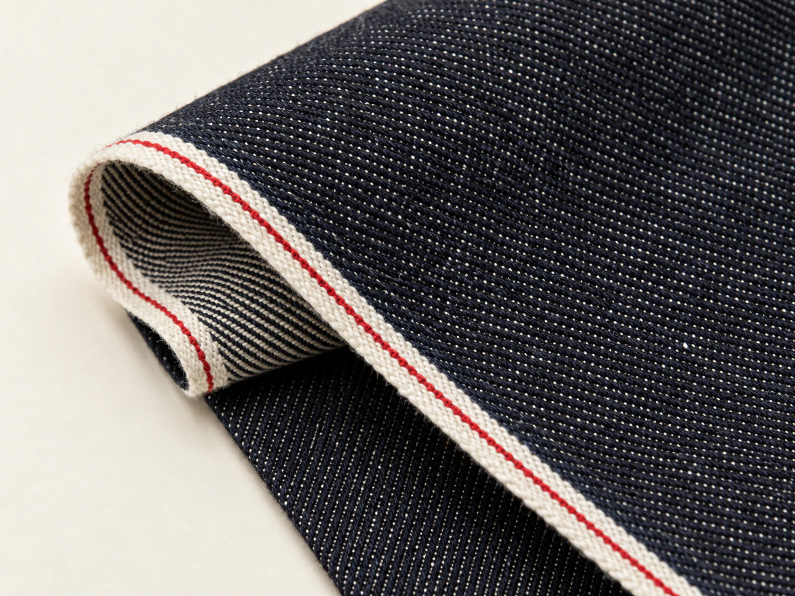Selvedge Denim Fabric Edge With Red Id Selvedge Denim Fabric Edge With Red Id