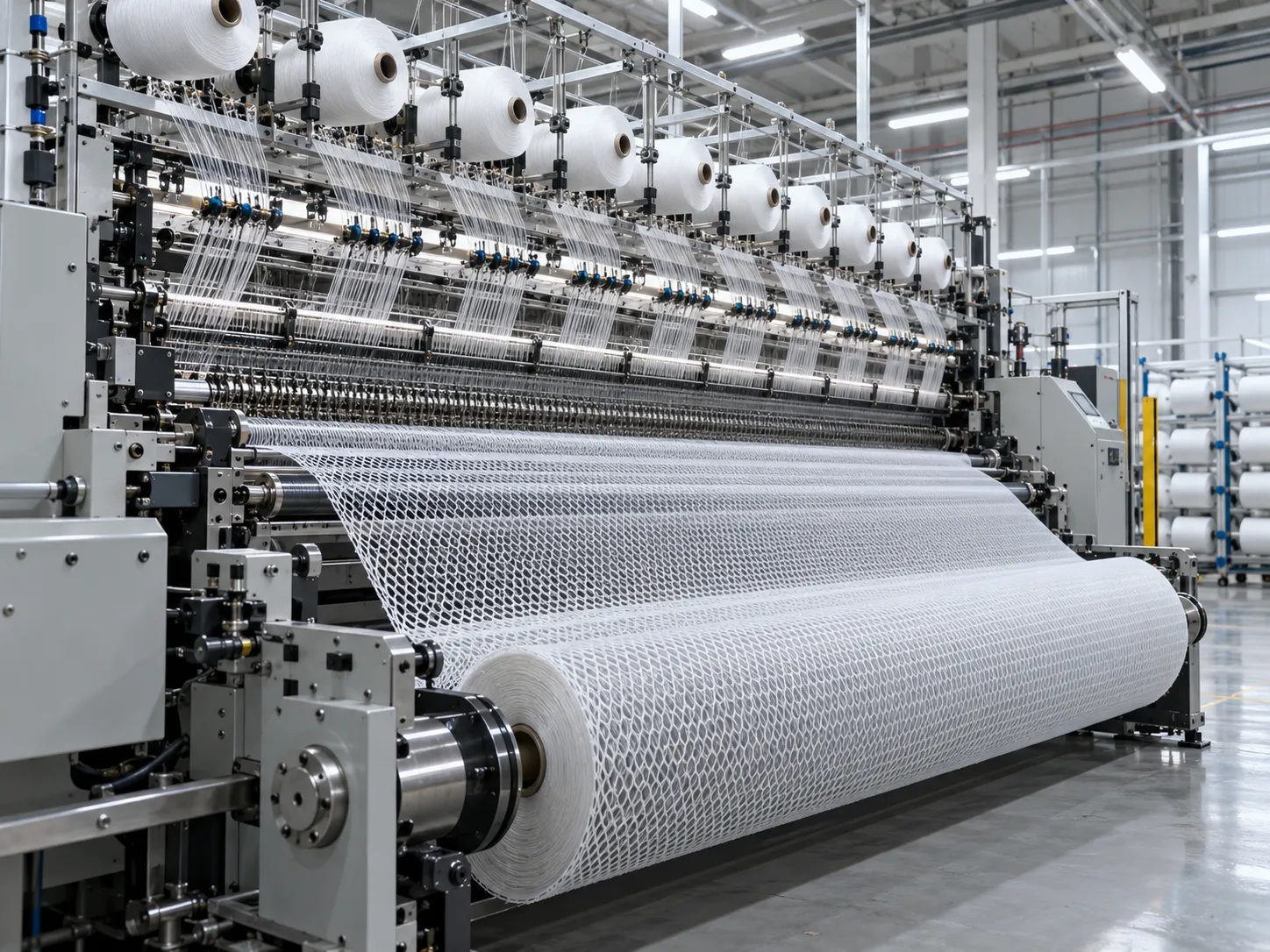 Warp Knitting Machine Producing Polyester Mesh Fabric Warp Knitting Machine Producing Polyester Mesh Fabric